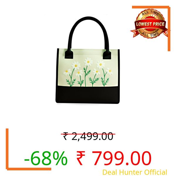 ECOCARRY Cotton Tote Bag For Woman Stylish | Embroidered Canvas Hand Bag With Floral Design | Latest Casual Shoulder Bag Zipper For College Girls, Office, Daily Use, Travel, Beach, Shopping (Green)