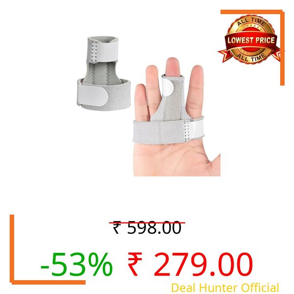 1 Piece Finger Splint, Fingers Protector for Pain Relief, Finger Support for Middle, Index, Little Finger, Mallet Finger Splint (Grey, Composite Fabric)