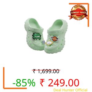 Kids Clogs Shoes for Baby Boys Girls Soft Comfortable Non-Slip Summer Sandals | Toddler Flip-Flop Slip On Indoor & Outdoor Jibbex Clog Slides Green (2.5-3Yrs)