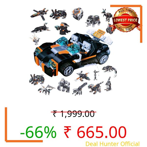 Royals hub 36-in-1 Magic Building Blocks Set | 256+ Pieces | Creative Construction Toy for Kids | Includes Instruction Manual | Ideal for Boys & Girls Ages 6+ | DIY Brick Robot, Jet, Ship Models