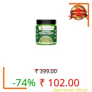 Moringa Powder Organic India - 200g(100g x 2), Pure Natural fresh Drumstick Leaves powder, Ayurvedic Superfood for Naturally Boost Energy Levels, Immunity, Boost Energy Level & Digestion