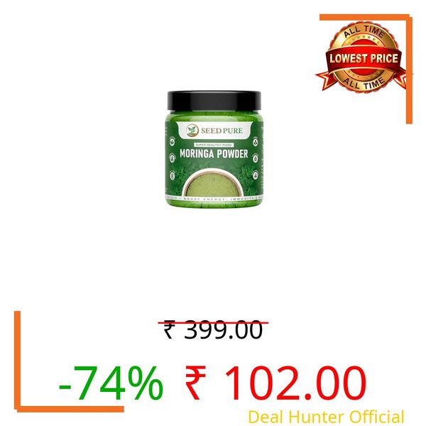 Moringa Powder Organic India - 200g(100g x 2), Pure Natural fresh Drumstick Leaves powder, Ayurvedic Superfood for Naturally Boost Energy Levels, Immunity, Boost Energy Level & Digestion