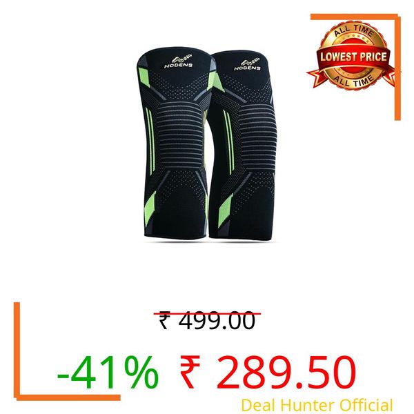 NODENS Nylon Knee Support, Knee Caps, Knee Brace For Knee Pain Relief Products, Knee Pad Leg Sleeves, For Men and Women (Green, S)