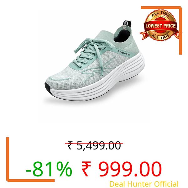 Allen Cooper Training,Men’s Lightweight Running Shoes | Breathable Mesh Sneakers with Cushion Comfort & Anti-Slip Sole | Walking, Gym, Training Sports Shoes(TurboBoost|Green8)