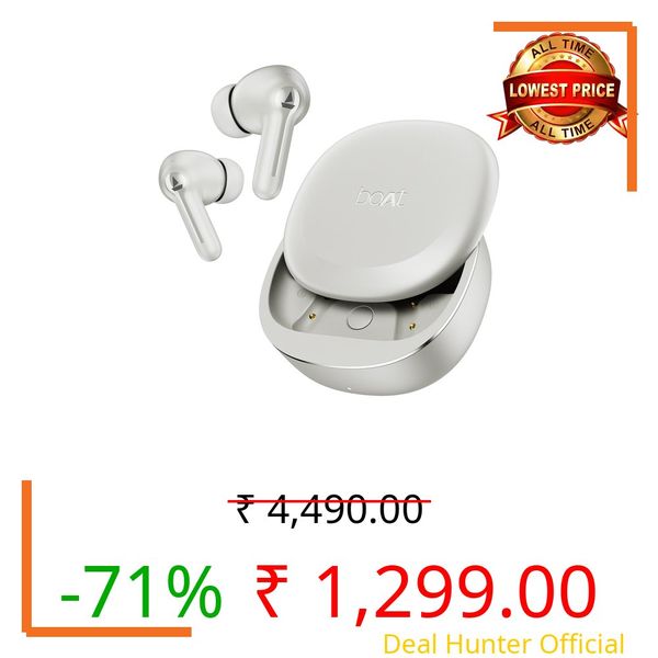 Boat 2025 Launch Airdopes Prime 413, 4Mics ENx, 50hrs Battery, Multipoint, App Support, BT v6.0, 12mm Drivers, ASAP Charge, Bluetooth Earbuds, TWS Ear Buds Wireless Earphones with mic (Cool White)