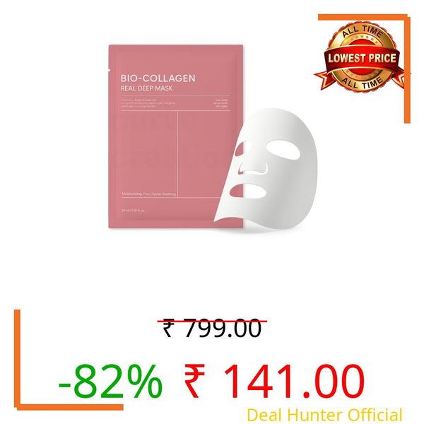 CURVE CREATION Bio Collagen Deep Collagen Night Mask Hydrating Overnight Hydrogel Korean Glass Skin Mask For Deep Hydration Wrapping Peel Off Facial Mask Pack (Pack of 1)