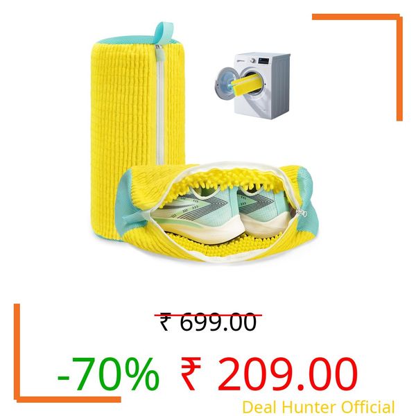 Shoe Washing Machine Bag Laundry Shoe Bag for Washer and Dryer Reusable 2pc Shoe Cleaning Bags for Sneakers 360° Deep Cleaning Machine for All Shoes Types With Self-locking Zipper