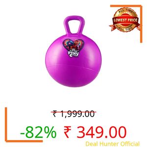 Amazon Brand – Jam & Honey 18 inch My Little Pony Hopper Ball for Kids | Durable & Safe Bouncing Ball with Handles | Indoor Outdoor Fun Toy (Purple)