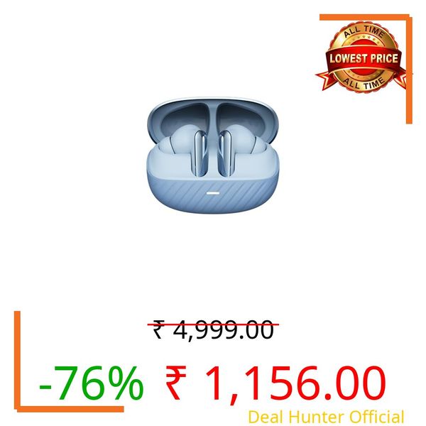 HP H250 Wireless Earbuds; Upto 80 Hours Playtime; Fast Charge; Water Resistant; Compatible with Tablets, Smartphones, PCs, and Other Devices with Bluetooth, 1 Year Warranty, Blue (AB3D9AA)