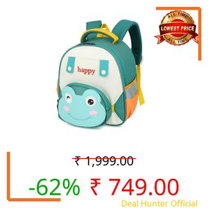 Storite Kids Backpack Cute Frog Design | Toddler School Bag for Boys Girls | Nursery Preschool Backpack Lightweight Cartoon Kids Bag with Front Pocket