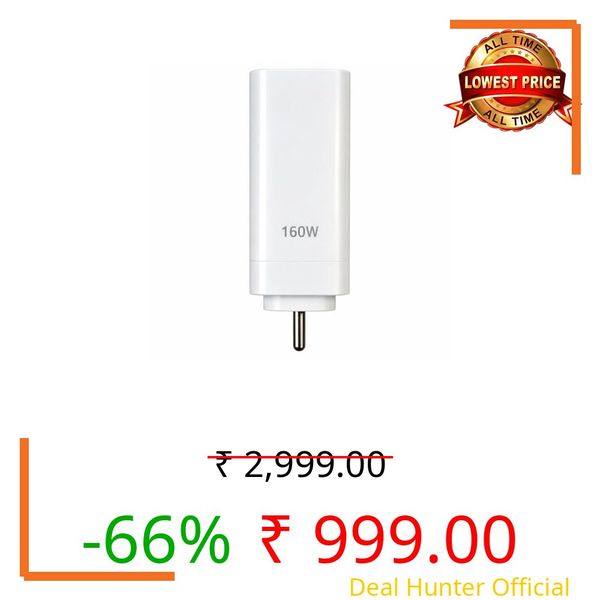 Original 160W Fast Charging Adapter Compatible with OnePlus Fold/Pad/ 11 Pro/11/11R/ 10T/ 10 Pro/ 10R/ 9 Pro/Nord 2T/ Nord 2/ Nord CE 2 Lite ADVST129