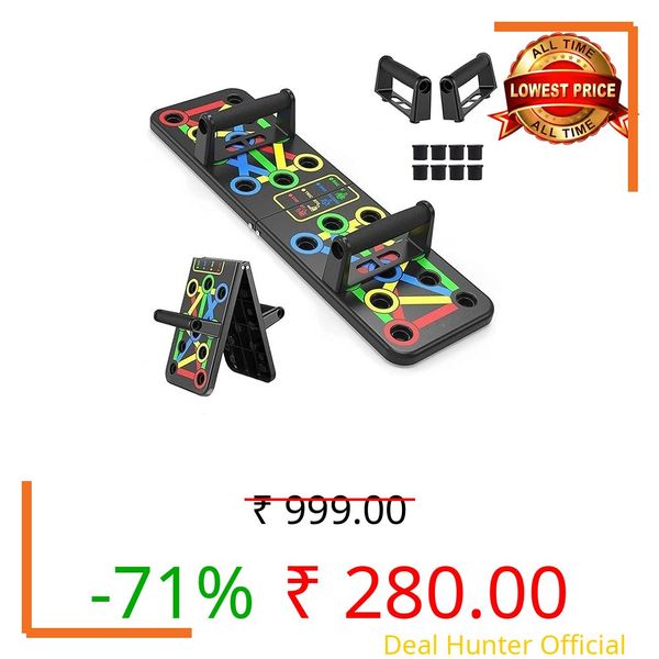TWINZFIT Pushup Board, 15 in 1 Push Up Stand, Multi-Function Flex Board for Chest, Triceps, Shoulder, Back Muscles, Home Workout Gym Equipment, Multicolour Durable