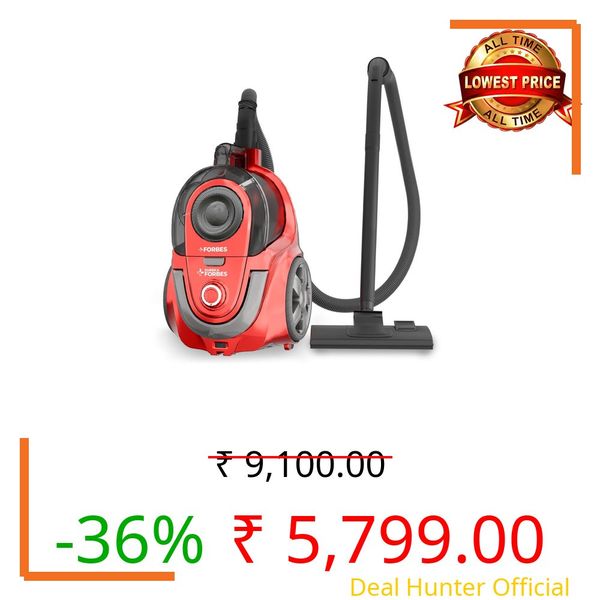 Eureka Forbes Cyclo Vac -24 kPa High Suction Vacuum Cleaner|Cyclonic Technology |Bagless |Compact, Lightweight & Easy to Use |6 Multipurpose Accessories |HEPA Filter |Vario Power |Auto Cord Winding