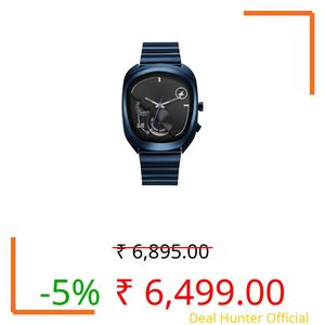 Fastrack Cosmic Tribe Quartz Black Shaped Dial Men's Watch | Stainless Steel Strap Material | Watches for Men Analog - 3327QM01