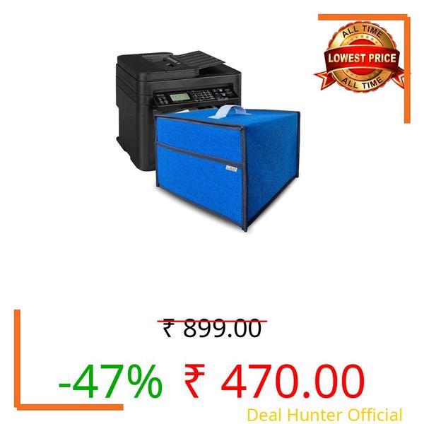 FREDDO- Printer Cover With Pocket 400 GSM Thick Felt Fabric Washable Dustproof Scratch free for Canon MF244DW Color- BLUE, Pack of 1 Piece