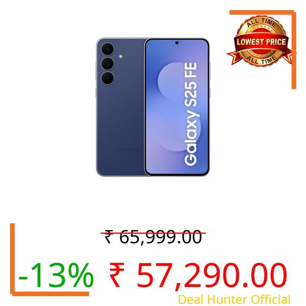Samsung Galaxy S25 FE 5G Smartphone with Galaxy AI (Navy, 8GB RAM, 256GB Storage), 12MP Front Camera, ProVisual Engine, Long Battery Life