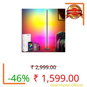NIKYJM LED Floor Lamp Living Room 145 cm RGB Floor Lamp Dimmable Floor Lamp LED Corner Lamp with Remote Control and App 16 Million Colours 300 Scene Modes Music Modes DIY Mode for Living Room Office