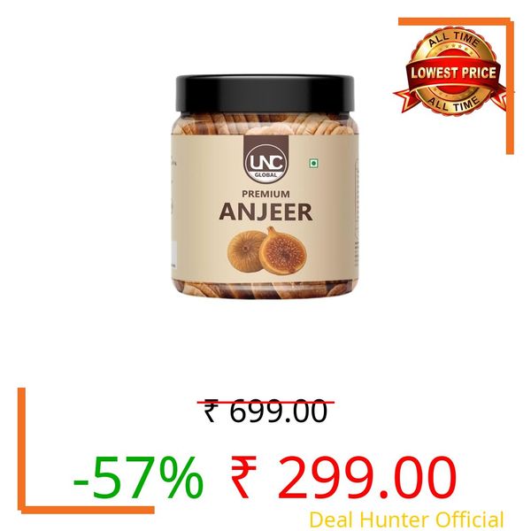 UNC GLOBAL Premium Dried Figs 500 gm | Sweet Afghani Anjeer I Low in Fat | Healthy Anjir Snack I Rich Source of Vitamins Dietary Fiber & Iron | Winter Dry Fruit