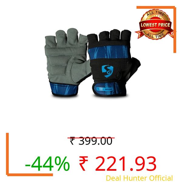 SG Blaze Workout Gloves for Gym | Weightlifting Gloves with Soft Grip, Wrist Support & Anti-Slip PU Palm | Half Finger Training Gloves for Men & Women, Crossfit & Cycling