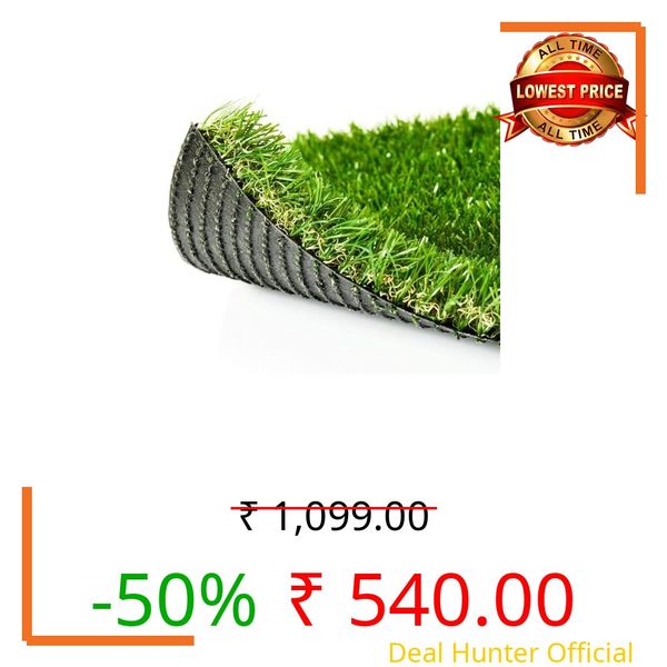 House of Ekaa 25mm Artificial Grass Mat for Balcony | Green Grass Carpet for Balcony | All-Weather Home and Office Edition (Size - 2.5 X 7 Feet | Green Grass Capet for Balcony)