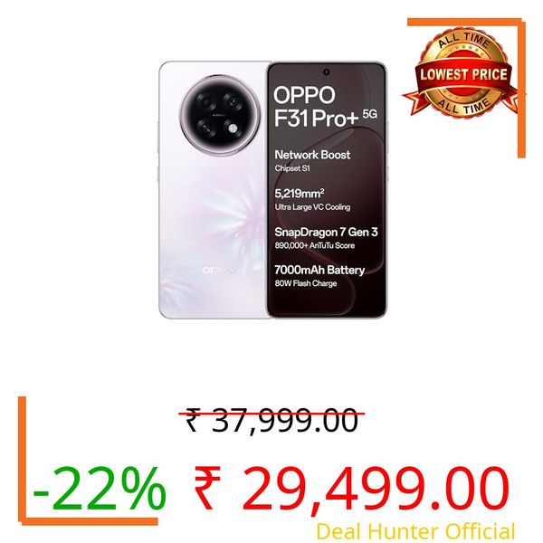 Oppo F31 Pro+ 5G (Festival Pink, 8GB RAM, 256GB Storage)