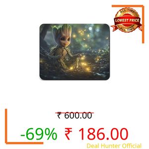 Zentora Groot Mouse Pad - 9x7.5 Galactic Guardian Superhero Desk Mat | High-Definition Smooth Tracking Surface, Anti-Slip Rubber Base | Durable Water-Resistant Mousepad for PC Gaming Office & Laptop