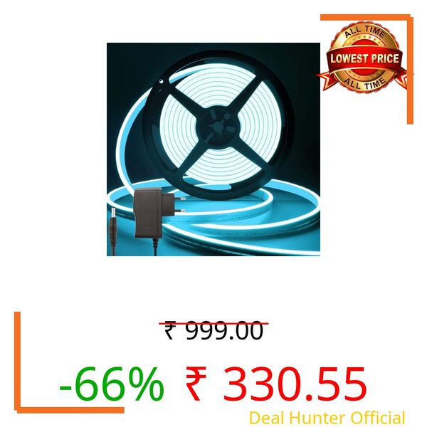 ATULUX ICE Blue Neon Strip Lights, 5 Meters Long, DC 12V LED Light Strip, Waterproof IP65, Flexible Silicone Neon Rope Light Suitable for Indoor and Outdoor use in bedrooms and Kitchens