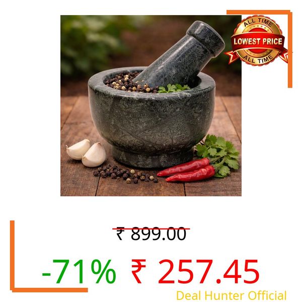 MM HANDICRAFT White Marble Imam Dasta | Okhli Musal | Mortar and Pestle Set | Kharal Khalbatta | Herbal Crusher | Mixer and Grinder Set for Kitchen (Multiple Sizes) (Green, 4 inch)