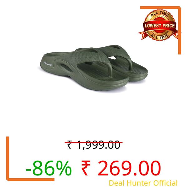 BERSACHE Stylish Flip Flop with Sole for Men (Green)