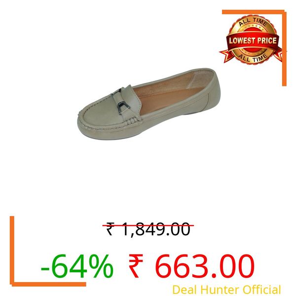 CatBird Women’s Classic Slip-On Loafers | Soft Cushioned Comfort Flats with Metal Detail | Lightweight Office & Casual Shoes | Flexible Anti-Slip Sole Formal & Casual Footwear|UK 7 Ivory Beige