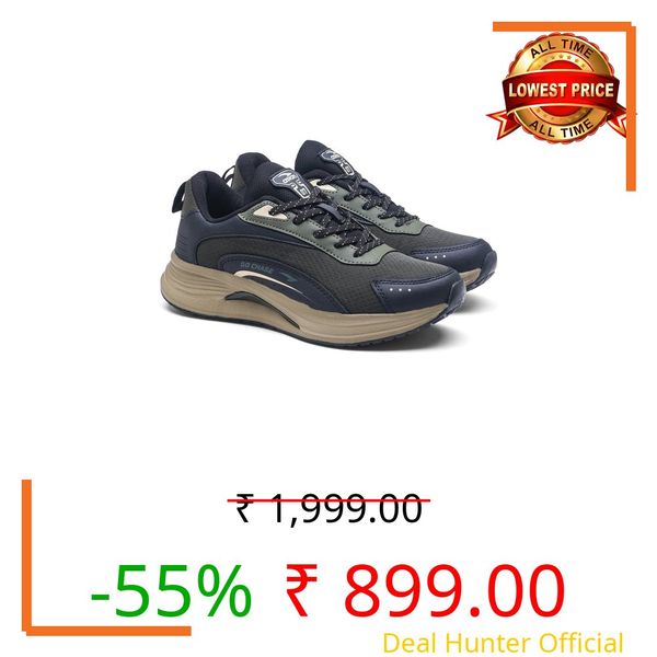 ASIAN Civic-04 Men s Running Shoes | Sports Shoes with Breathable Mesh Upper, Memory Foam Cushioning | Arch Support & Durable Sole for Grip & Comfort Olive Black(OLIVEBLK)-UK 10