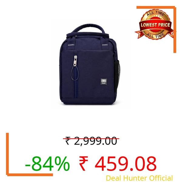 Viras FLUXY Lunch Bag for Office Men & Women | 1000D Fabric | Water-Resistant, Leakproof with Large Capacity (Black) | for Work, Students, Office, Picnic, Travel, College & School (Blue)