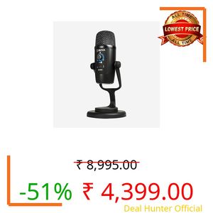 BOYA PM500 USB Type C Microphone for Recording | Podcast Set | Microphone for YouTube | Mic for PC with Stand | Condenser Mic for Singing and Streaming Compatible with Windows/Mac Computers.