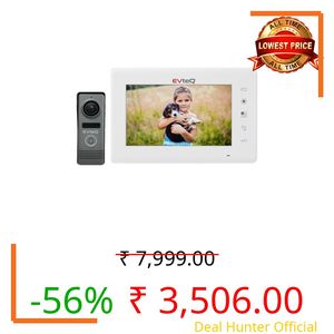 EVteQ EV-SDP-0707 7-Inch Video Door Phone Kit with Wide-Angle Camera, Two-Way Audio VDP, Night Vision VDP