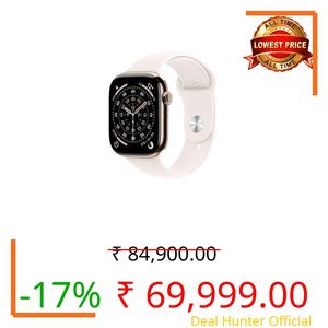 Apple Watch Series 11 GPS + Cellular 46mm Gold Titanium Case with Light Blush Sport Band - S/M