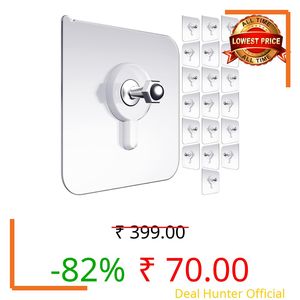 Blencci 10 Pcs Screw Head Adhesive Wall Hook – Heavy Duty Hooks for Wall Heavy Items, Wall Hanging Hooks for Home Decoration, Nail Free Wall Hook, Photo Frame Holder for Home, (Screw Hook)