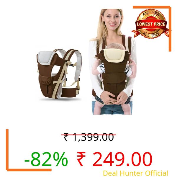 SNAPTRON Baby Carrier Bag for 0-3 Years - Ergonomic Carry Bag for New Born |Adjustable Baby Carrier| Baby Carrying Bag with 4 Carry Positions |Baby Sling Carrier Bag with Head Support, Safety Belt & Buckle Straps for 0–24 Months