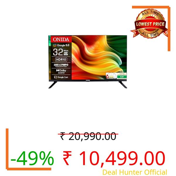 Onida 80 cm (32 inch) Nexg Series HD Ready Smart LED Google TV 32HAG-2
