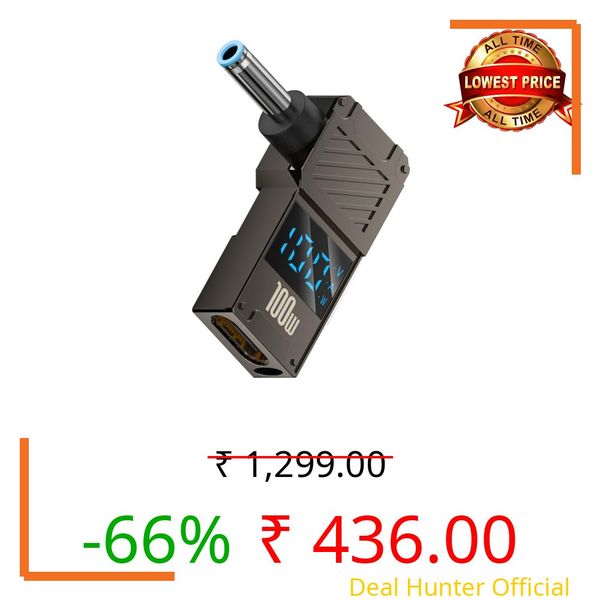 USB C to 4.5mm Laptop Charging Adapter Female Type C to Male DC 4.5 x 3.0mm Barrel Jack Plug Converter 100W PD Power Charger Connector Tip for Probook Notebook Elitebook f211wm f233wm ENVY 17 13 15 HP