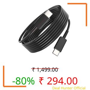 CELLVISION 45W USB C To Type C Fast Charging Cable Compatible for Moto G 5G Plus cabl Rapid Quick Dash Nylon Braided C to C cable fast -XV-BLACK