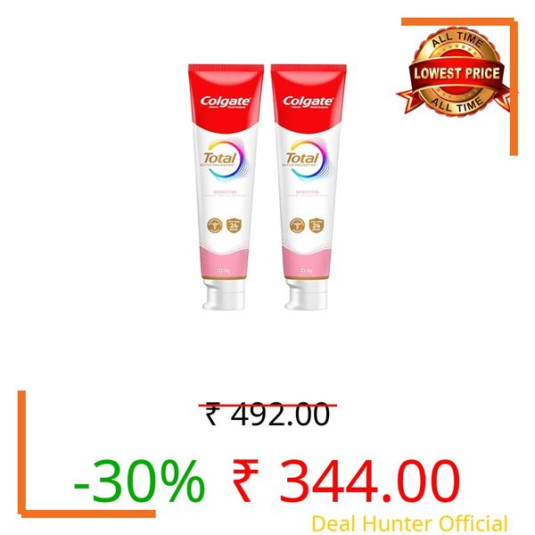 Colgate Total Sensitive Toothpaste, Antibacterial Tooth Paste 300 gm (Pack of 2 x 150g)
