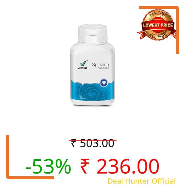 Vestige Spirulina Capsules, 100 Count,