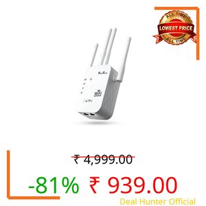 PunnkFunnk WiFi Range Extender | 2.4GHz 300Mbps Wireless Signal Booster | Supports 10 Devices, 10m Coverage | Repeater with LAN Ports & AP Mode