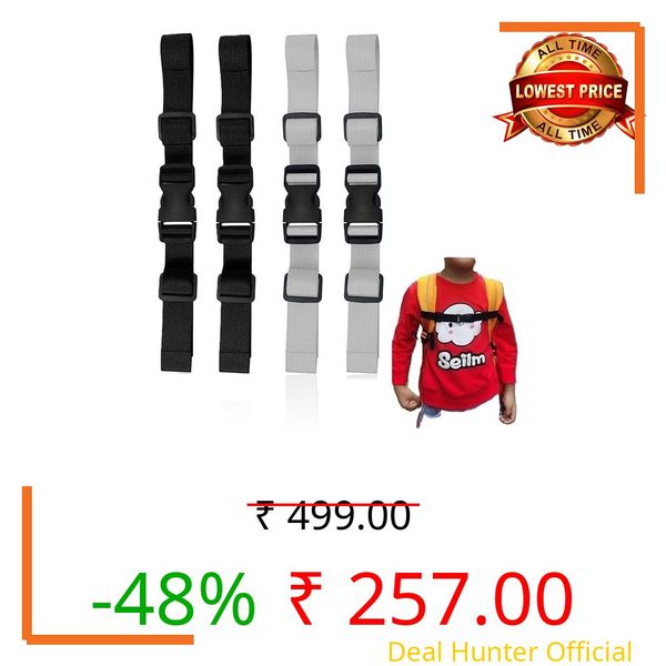 BASRI 2Pack Adjustable Quick Release Backpack Strap - Chest Strap for Travel Backpack, Camping Backpack - Reduces Back Strain & Improves Fit (Compatible with All Backpacks) (Black, 1.5 Inch)