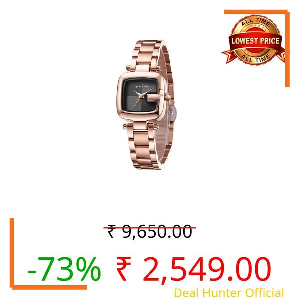 Giordano Monogram Watch for Women Dial with Metal & Leather Strap Fashionable Design, Water Resistant Quartz Analog – Perfect for Casual & Office Wear