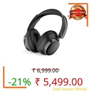 Noise Airwave Max 6 Wireless Bluetooth Headphones (2026 Launch), Hi-Res LDAC Audio, Adaptive ANC 45dB, 120H Battery, Low Latency 80ms, Deep Bass, Over-Ear Noise Cancelling Headphones (Carbon Black)