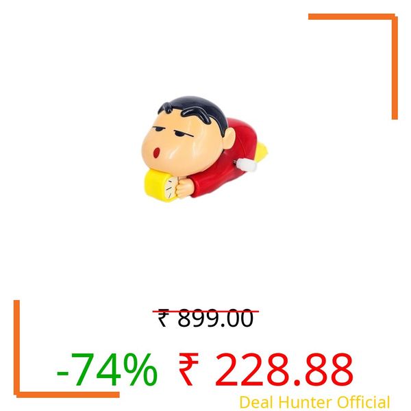 HABINO Shinchan Moving Toy | Shinchan Action Figure Toys for Boys & Girls PVC Multicolour | Shin-chan Clock Red Moving