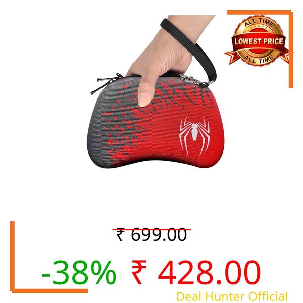 New World Universal Travel EVA Game Controller Carrying Case Gaming Accessory Box (Compatible for Xbox One, Xbox, Xbox 360, PS3, PS4, PS5 PS2- Black/Red