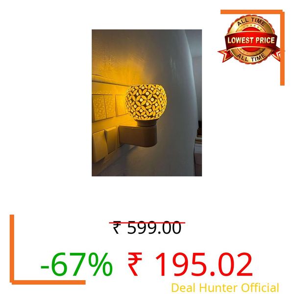 Camphor Diffuser - Kapoor Dani Camphor - Aroma Diffuser for Home - Kapur Burner - Kapurdani Light Lamp - Electric Camphor Diffuser for Home (Leaf Mosaic)