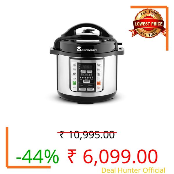 MasterPro by Bergner 18-in-1 Electric Pressure Cooker, 3L Non-Stick Multicook Pot, 18 Cooking Functions, Pressure Time Adjustment, Delay Time etc, Use as Pressure Cooker, Slow Cooker, Yougurt Maker